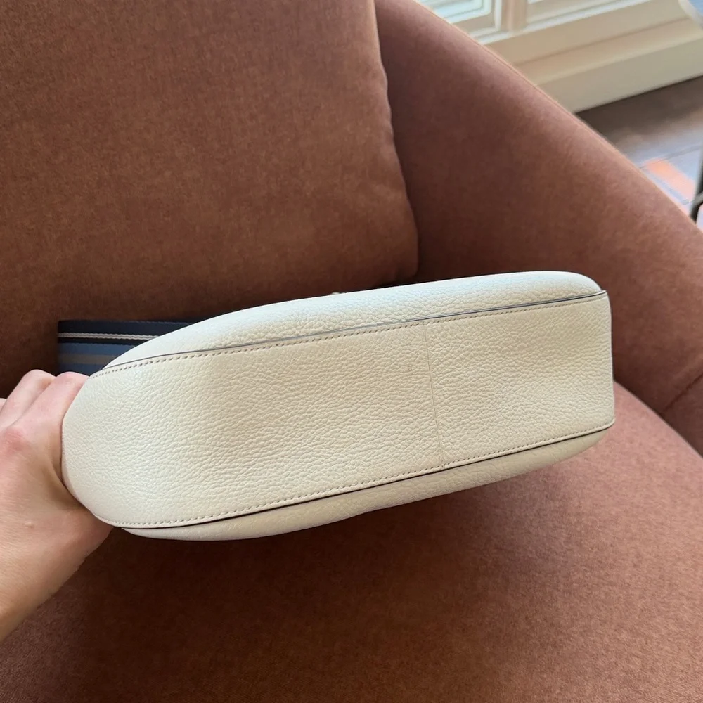 Prada White and Blue Leather Shoulder Bag - Picture 8 of 16